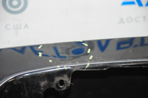 Бампер задний голый Nissan Leaf 13-17 черный, сломано креп, прижат, царапины, надрывы