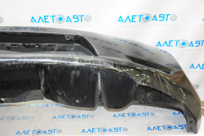 Бампер задній голий Nissan Leaf 13-17 чорний, зламано креп, притиснутий, подряпини, надриви