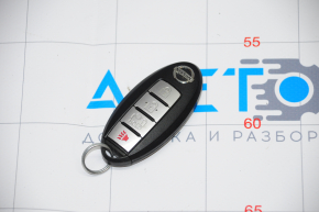 Ключ smart key на 4 кнопки Nissan Leaf 13-17 полез хром