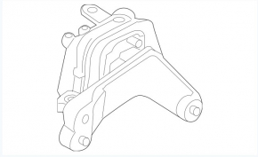 Подушка двигателя правая VW Jetta 13-16 USA 1.4 hybrid, трещины