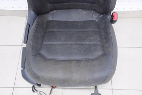 Пасажирське сидіння VW Passat b7 12-15 USA з airbag, механічне, з підігрівом, шкіра, чорне, під хімчистку