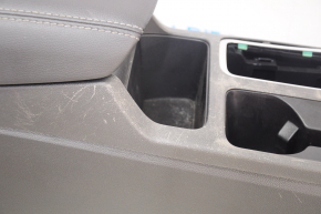 Консоль центральная подлокотник и подстаканники Ford Escape MK3 17- черная, затерта накладка