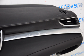 Торпедо передня панель з AIRBAG Infiniti QX50 19- чорна, під динамік, поліз хром