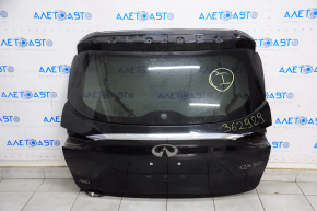 Дверь багажника голая со стеклом Infiniti QX50 19- черный KH3, с молдингом