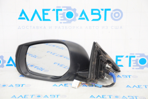 Дзеркало бічне ліве Infiniti Q50 14-7 пінів, поворотник, синій, тріснуть поворотник