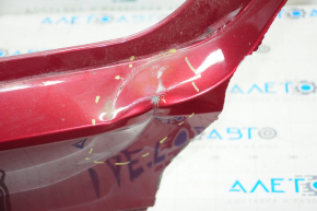 Бампер задний голый Toyota Camry v70 18- LE\XLE красный 3T3, порван, прижат, слом креп, надрывы