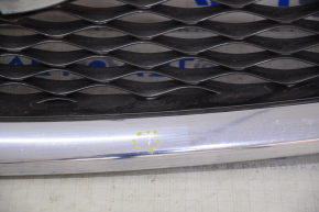 Решетка радиатора grill Infiniti Q50 14-17 с эмблемой, тычки на хроме