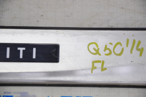Накладка порога передняя левая внешн Infiniti Q50 14- с подсветкой, тычка, затерта