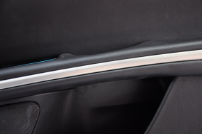 Обшивка двери карточка передняя правая Lincoln MKZ 13-16 черн, царапины на хроме