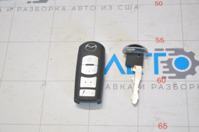 Ключ smart key Mazda 6 13-17 4 кнопки, обліз хром, тріснуть корпус