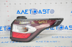 Ліхтар зовнішній крило правий Ford Escape MK3 17-19 рест, темний, топляк