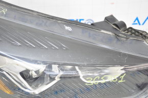 Фара передня права гола Ford Escape MK3 17-19 рест, галоген+led, темна, не оріг TYC, поліз лак