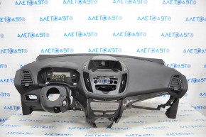 Торпедо передняя панель c AIRBAG Ford Escape MK3 17-19 рест, черн, царапина
