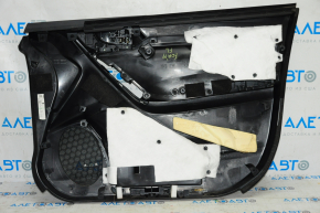 Обшивка дверей картка перед лев Subaru Forester 14-18 SJ чорн з чорною вставкою шкіра, підлокітник шкіра, harman kardon
