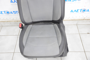 Водительское сидение Ford Escape MK3 13-19 с airbag, электро, кожа + тряпка, черн-серое, под химч
