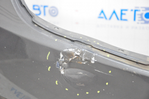Бампер передний голый Acura ILX 13-15 дорест, графит NH737MX, примят, трещина, царапины, надлом креп