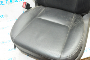 Водительское сидение Subaru Forester 14-18 SJ с airbag, электро, кожа черн, потрескана боковинка кожи