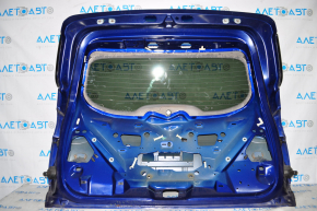 Дверь багажника голая со стеклом Ford Escape MK3 13-16 синий J4, ржавчина на кромке, тычка