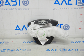 Подушка безопасности airbag в руль водительская Toyota Highlander 14-19 стрельнувшая, поплавлены фишки