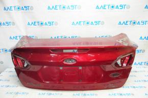 Крышка багажника Ford Focus mk3 15-18 рест 4d под спойлер, красный RR, тычки