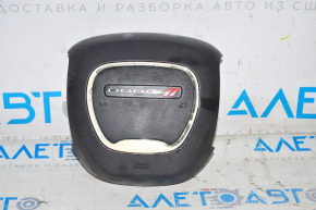 Подушка безопасности airbag в руль водительская Dodge Challenger 15-19 черная, облез хром