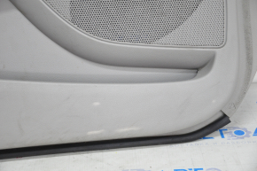 Обшивка двери карточка передняя левая Toyota Camry v40 серая, велюр, побелел пластик