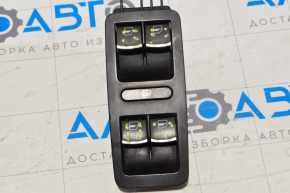Управление стеклоподъемником передним левым VW Passat b7 12-15 USA черн с хром, auto, с черн накладкой, трещины на кнопках
