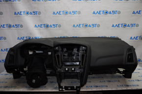 Торпедо передня панель AIRBAG Ford Focus mk3 15-18 рест чорний, зламане кріплення