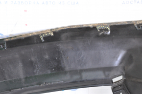 Бампер передній голий верхня частина Jeep Cherokee KL 14-18 без парктроників, без заглушки буксир гака, чорний PXR, подряпини, злам креп, тріщини