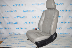 Водительское сидение Toyota Avalon 13-18 с airbag, электро, подогрев, кожа серое, трещины на коже, под химчистку