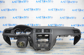 Торпедо передня панель з AIRBAG VW Jetta 11-18 USA чорна, подряпина