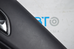 Обшивка дверей картка зад прав Mercedes CLA 14-19 шкіра чорна, притиснута