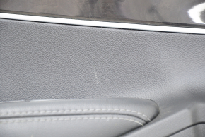 Обшивка двери карточка передняя левая Kia Sorento 16-18 дорест, черная, царапина