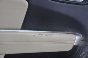 Обшивка двери карточка задняя левая Dodge Journey 11- кожа, беж, надрывы на коже