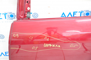Дверь голая задняя левая Ford Focus mk3 11-18 красный RR, шпаклеванная, тычка