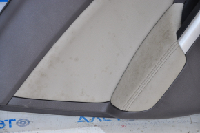 Обшивка дверей картка зад лев Honda CRV 12-14 сіра, сіра вставка, під читку