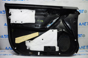 Обшивка двери карточка передняя правая Subaru Forester 14-18 SJ черн с серой вставкой тряпка, подлокотник тряпка, без накладки ручки, слом креп, царапины
