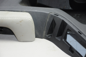 Обшивка дверей картка зад прав Subaru Forester 14-18 SJ чорн з сірою вставкою ганчірка, підлокітник шкіра, під хімчистку