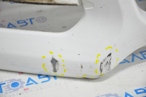 Бампер передний голый Ford Escape MK3 13-16 дорест, белый, прижат, царапины, надлом креп