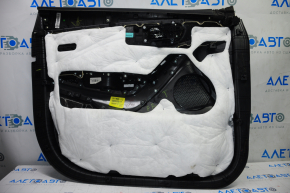 Обшивка дверей картка перед прав Hyundai Santa FE Sport 13-18 черн з сірою вставкою пластик, підлокітник шкіра