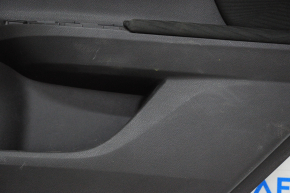 Обшивка двери карточка задняя правая Honda Accord 13-15 велюр черная, царапины