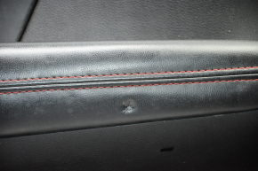 Обшивка дверей картка перед лев Dodge Journey 11- чорн з чорною вставкою шкіра, підлокітник шкіра, червоний рядок, тичка