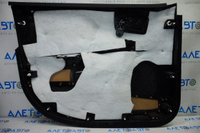 Обшивка двери карточка передняя правая Dodge Journey 11- черн с темно-беж вставкой кожа, подлокотник кожа, черн строчка, прожжено