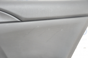 Обшивка двери карточка задняя правая Honda Civic X FC 16-21 4d тряпка черная с черной вставкой, потерта