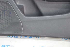 Обшивка двери карточка передняя правая Honda Civic X FC 16-21 4d тряпка черная с черной вставкой, потерта