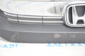 Решетка радиатора grill Honda Civic X FC 16-18 в сборе с центр хром, сколы на хроме, царапины, слом креп