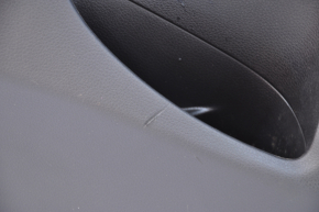 Обшивка дверей картка зад лев Nissan Altima 13-18 шкіра, чорна, прим'ята