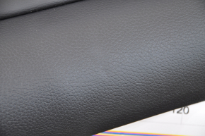 Обшивка двери карточка задняя правая Nissan Altima 13-18 кожа, черн, примята сверху