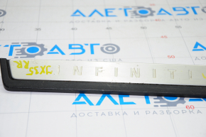 Накладка порога задняя правая внешн Infiniti JX35 QX60 13- хром, тип 2 царапины