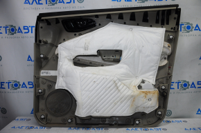 Обшивка двери карточка передняя левая Ford Escape MK3 13-16 дорест беж с беж вставкой пластик, подлокотник кожа